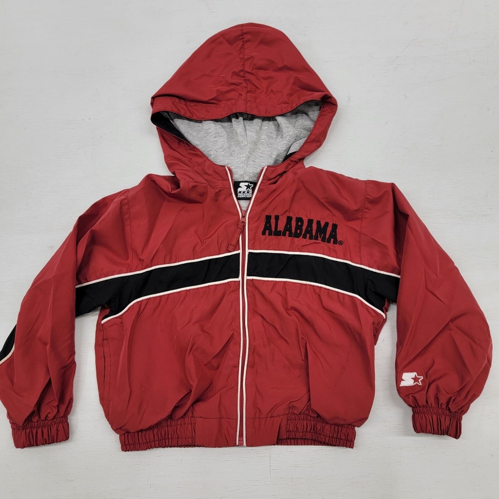 Vtg Starter Alabama Crimson Tide Football Jacket Windbreaker Kids Toddlers Sz 4T